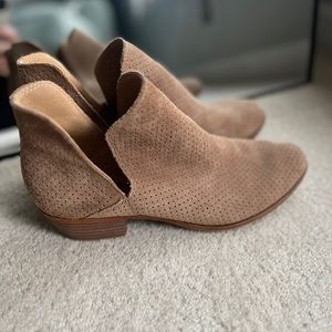 Lucky brand perforated suede bootie